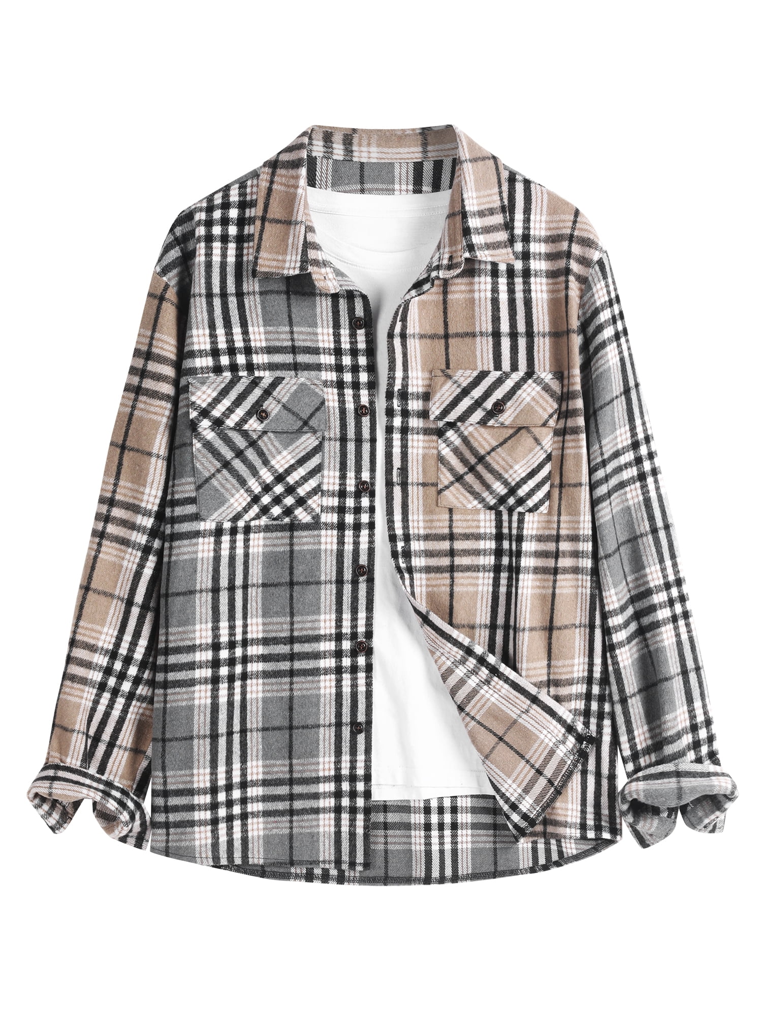 Plaid cartoon shirt  KF83629