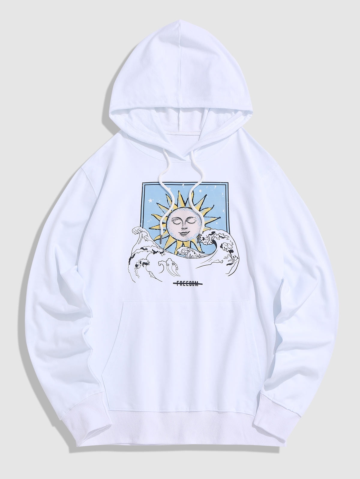 Pleasures sun print cotton hoodie hotsell
