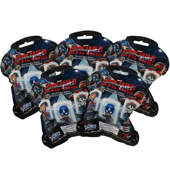 Zag Toys Mini Domez Figures - Captain America: Civil War - 5 PACK LOT