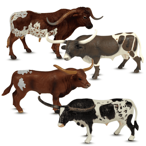 Zaga Toys, Texas Longhorn and Cattle Figurine Set
