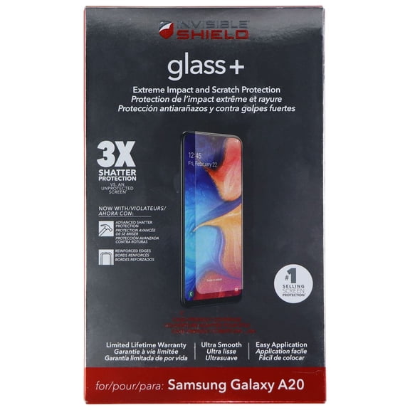 ZAGG Invisible Shield (Glass+) Screen Protector for Samsung Galaxy A20 - Clear