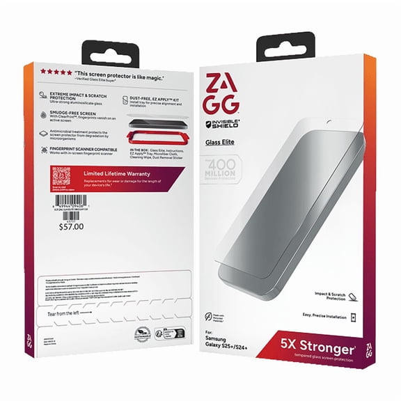 Zagg Glass Elite Biometric Screen Protector - Samsung Galaxy S25+