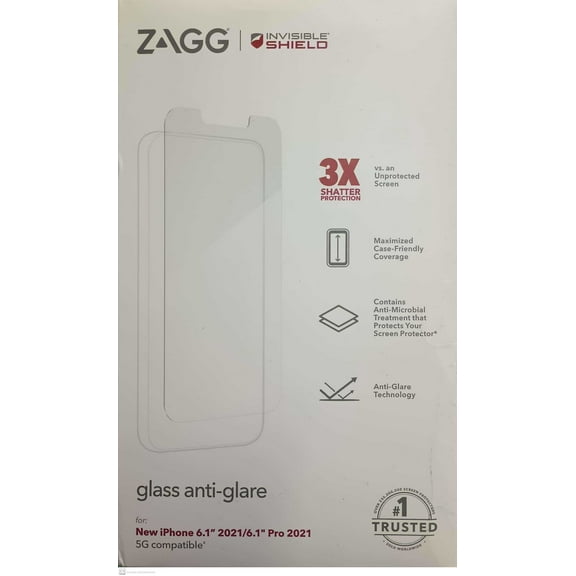 Zagg Glass Screen Protector for Apple iPhone 13 / 13 Pro, Anti-Glare