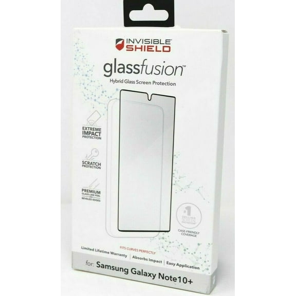 Zagg Invisible Shield Fusion Hybrid Glass Screen Protector Samsung Note 10+ Plus