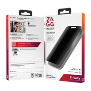 Zagg Invisible Shield Glass Privacy Screen Protector for iPhone 16 Pro Max