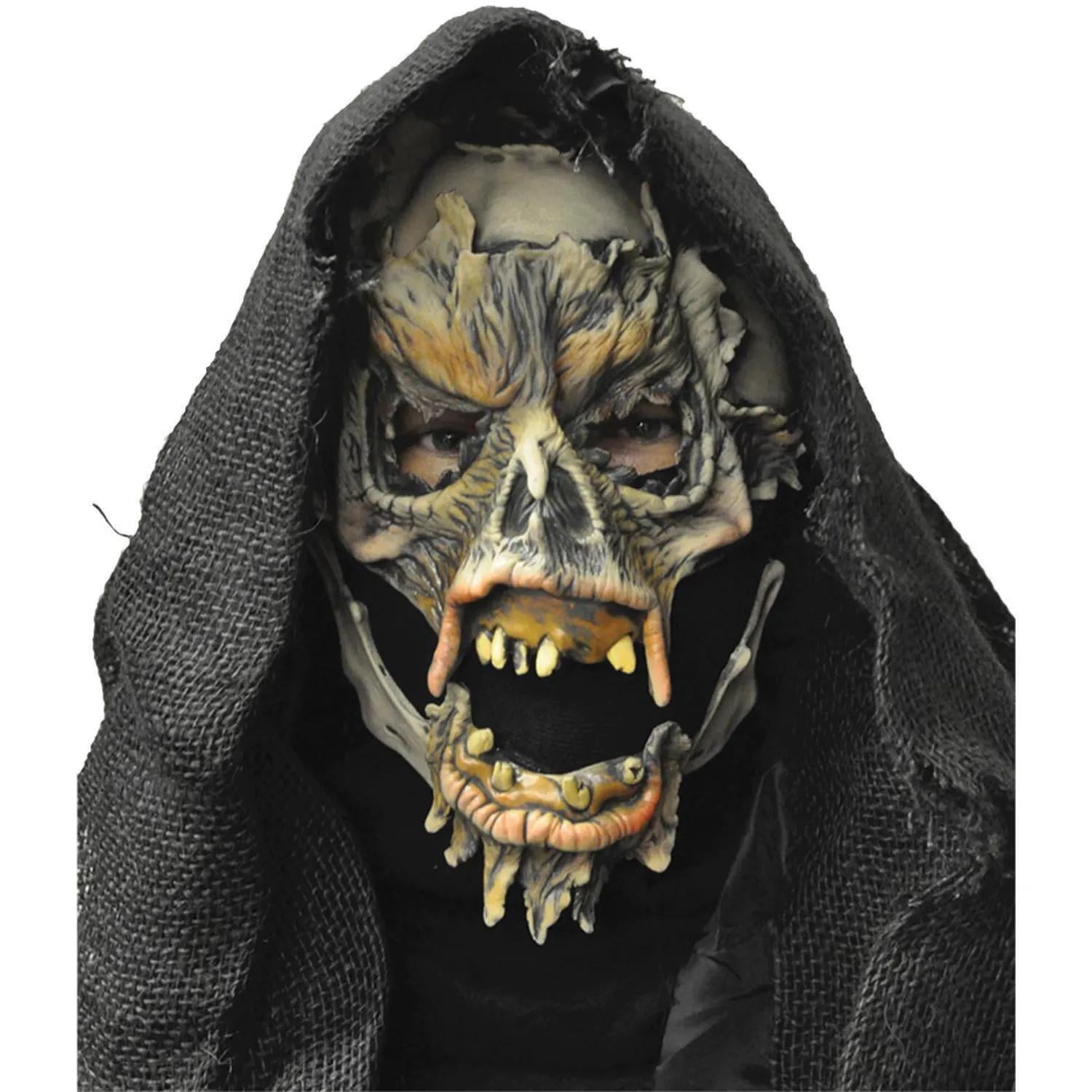 Zagone Decayed Tree Creature Full Head Mask, Brown, One Size