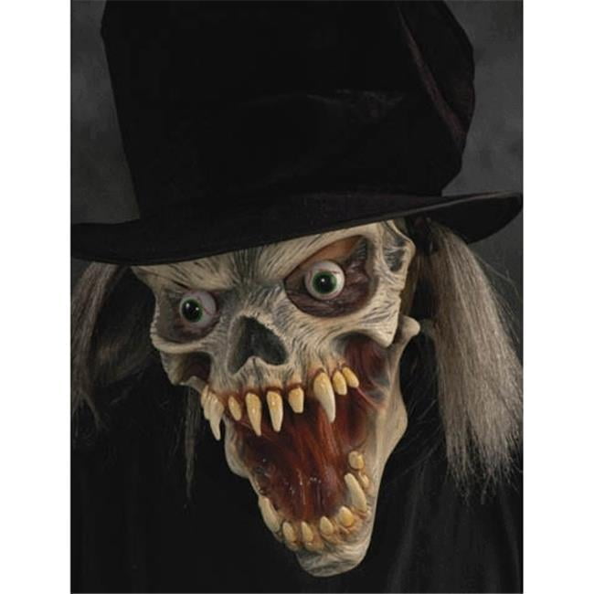 Zagone Studios Grim Reaper Mask, Latex Skull Clown, Grey 