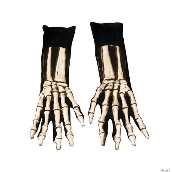 Zagone Studios Dress Up Costume Adult Skeleton Gloves (one size) - Great for Theater, Cosplay, Halloween or Renn Fairs.