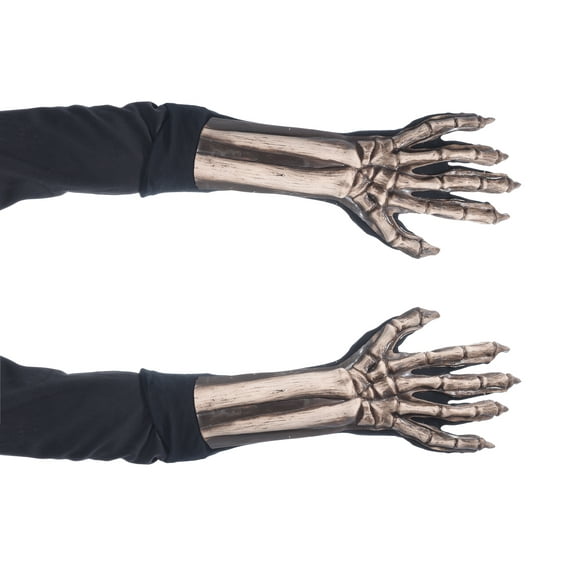 Zagone Studios Dress Up Costume Adult Skeleton Gloves (one size) - Great for Theater, Cosplay, Halloween or Renn Fairs.