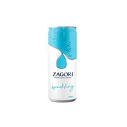 Zagori Sparkling Natural Water 330ml - Carbonated Natural Water - pH 7.8 - Product of Greece - 12 Fl oz each can - Pack of 6…