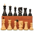 thumbnail image 1 of Zagreb Series Chess Set Ebonized & Boxwood Pieces with Mahogany Chess Box - 3.875" King, 1 of 4