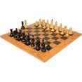 thumbnail image 1 of Zagreb Series Chess Set Ebony & Boxwood Pieces with Queen's Gambit Board - 3.25" King, 1 of 7