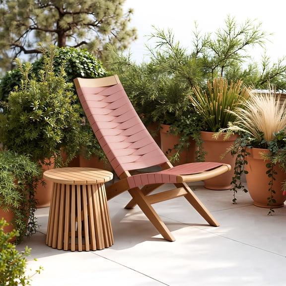 Zahara Side Table Natural End Table, Modern Style, Solid Acacia Wood round shape tabletop, Solid Acacia Wood, Outdoor Living