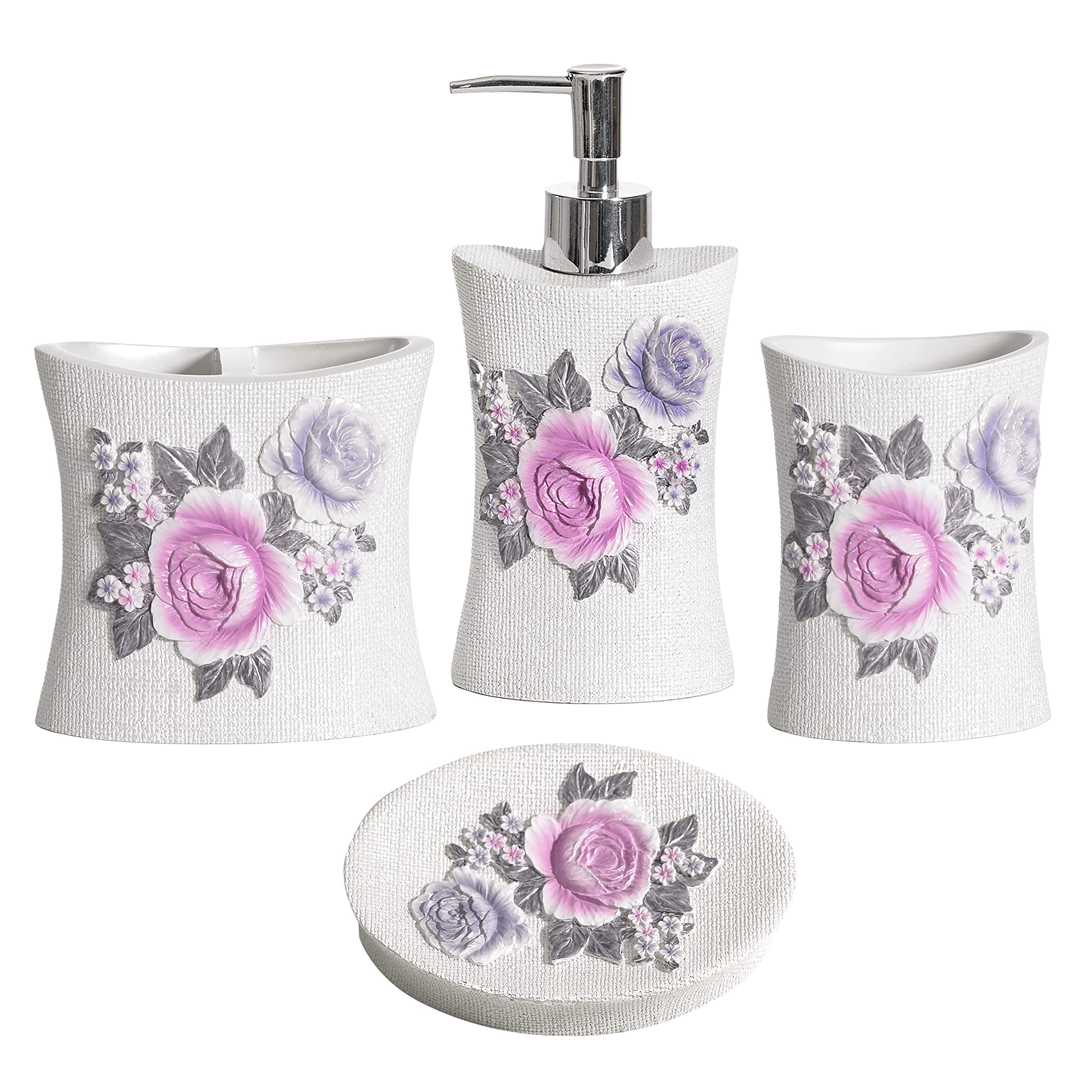 Free Shipping! Zahari Home 4pc Michelle Bathroom Accessories Sets ...