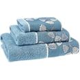 thumbnail image 1 of Zahari Home Capri Bathroom Towel Set 3 Piece Towel Bath Towel, Hand Towel and Wash Towel Modern Decor Beautiful Unique Design Stylish Bath Towel Sets Royal Blue Towel Set, 1 of 5