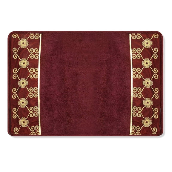 Zahari Home Elegant Rose Classic Bathroom Rug Modern Bath Rug Luxury Contemporary Decor Beautiful Shower Mat Unique Design Stylish Bathroom Runner Rug Bath Shower Tub Décor