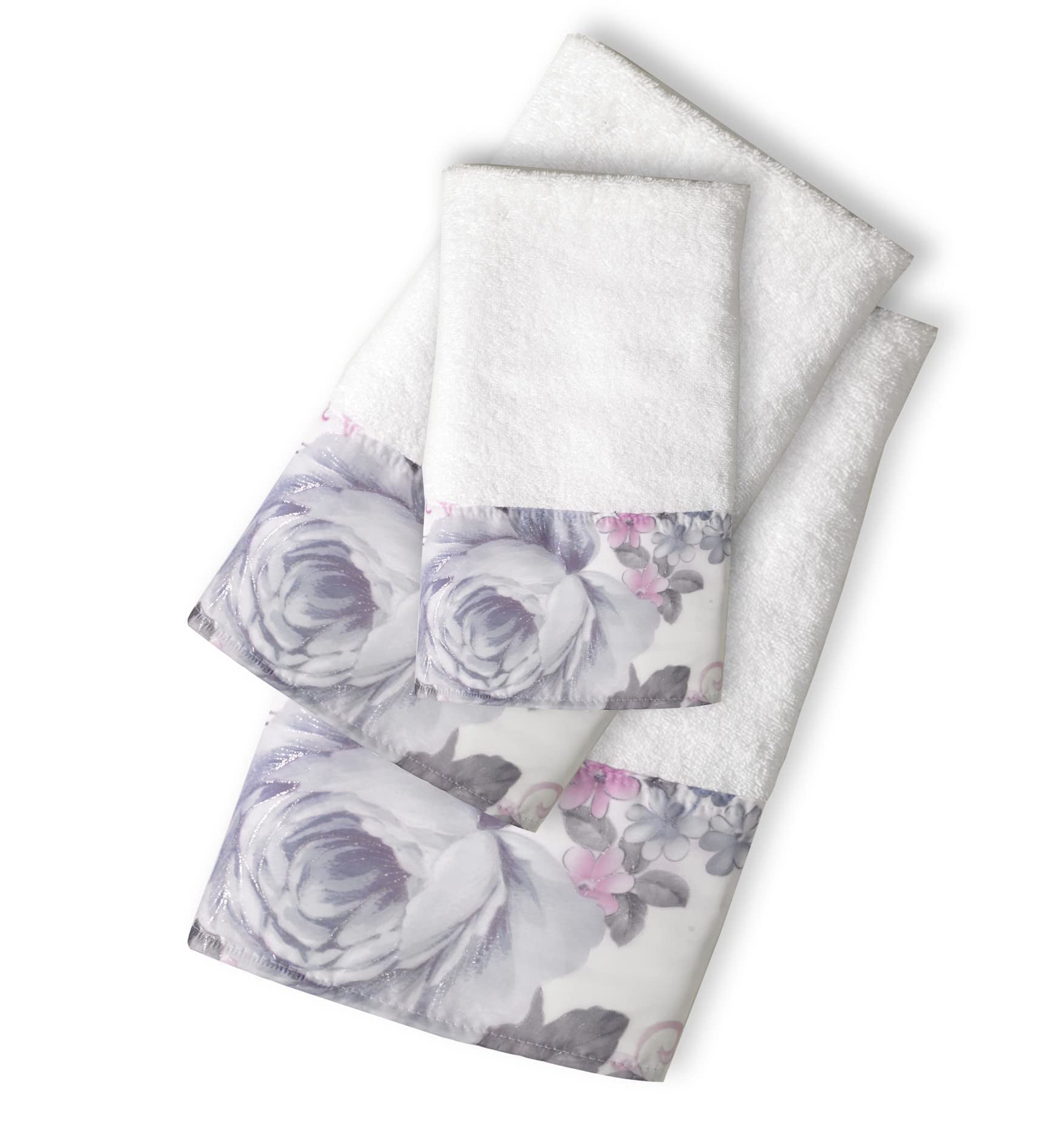 Zahari Home Michelle Bathroom Towel Set 3 Piece Towel Bath Towel, Hand ...