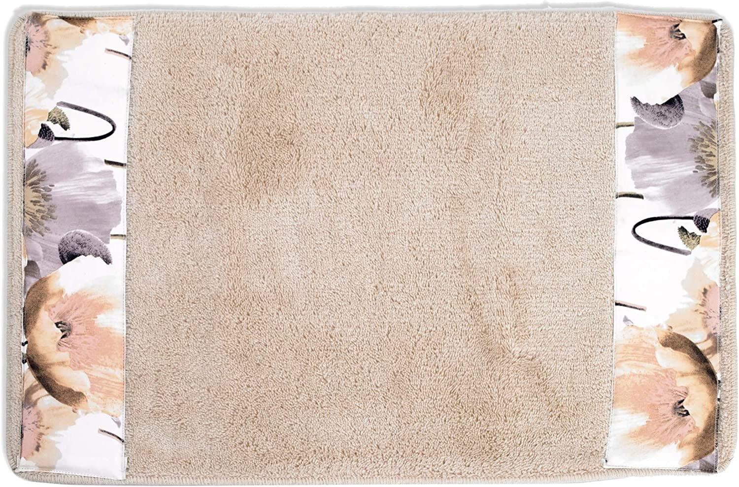 Zahari Home Poppy Fields Modern Bathroom Rug Classic Luxury Bath Rug