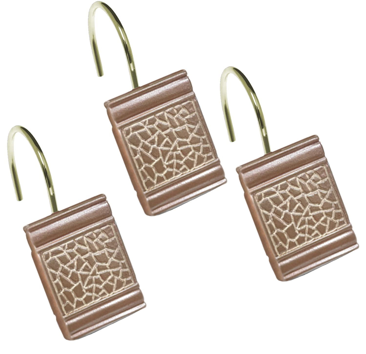 Blush and Gold Modern Decorative Shower Curtain Hooks