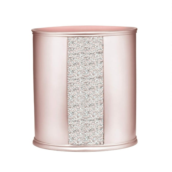 Zahari Home Sinatra Waste Basket Decorative Beautiful Designs Bathroom Bedroom Living Room Decor, Blush