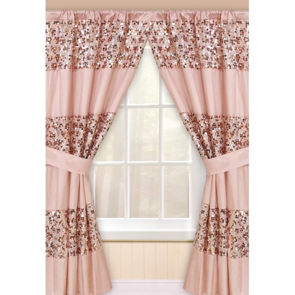 Zahari Home Sinatra Window Curtain, 36 x 54 in (2 Panels)
