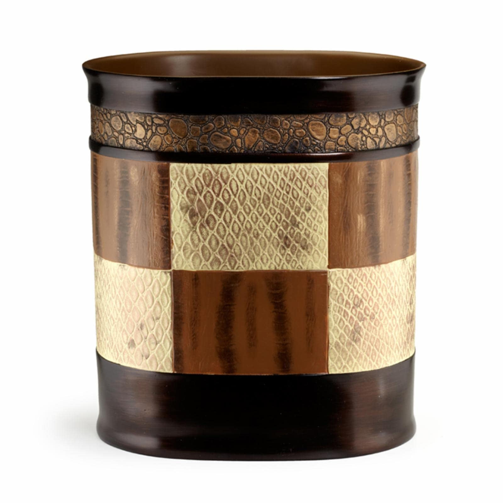 Zahari Home Zambia Stylish Waste Basket Modern Classic Luxury Decor Animal Print Western Design Trash Can