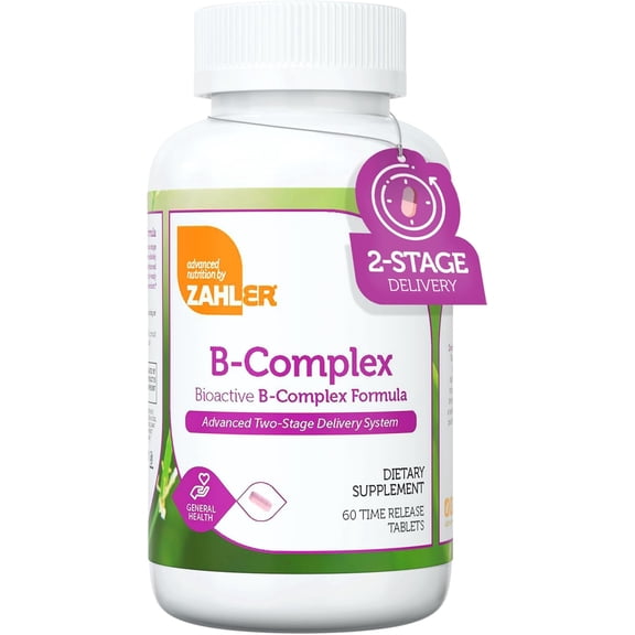 Zahler B Complex, Time Release Two Stage Delivery System, 60 Tablets