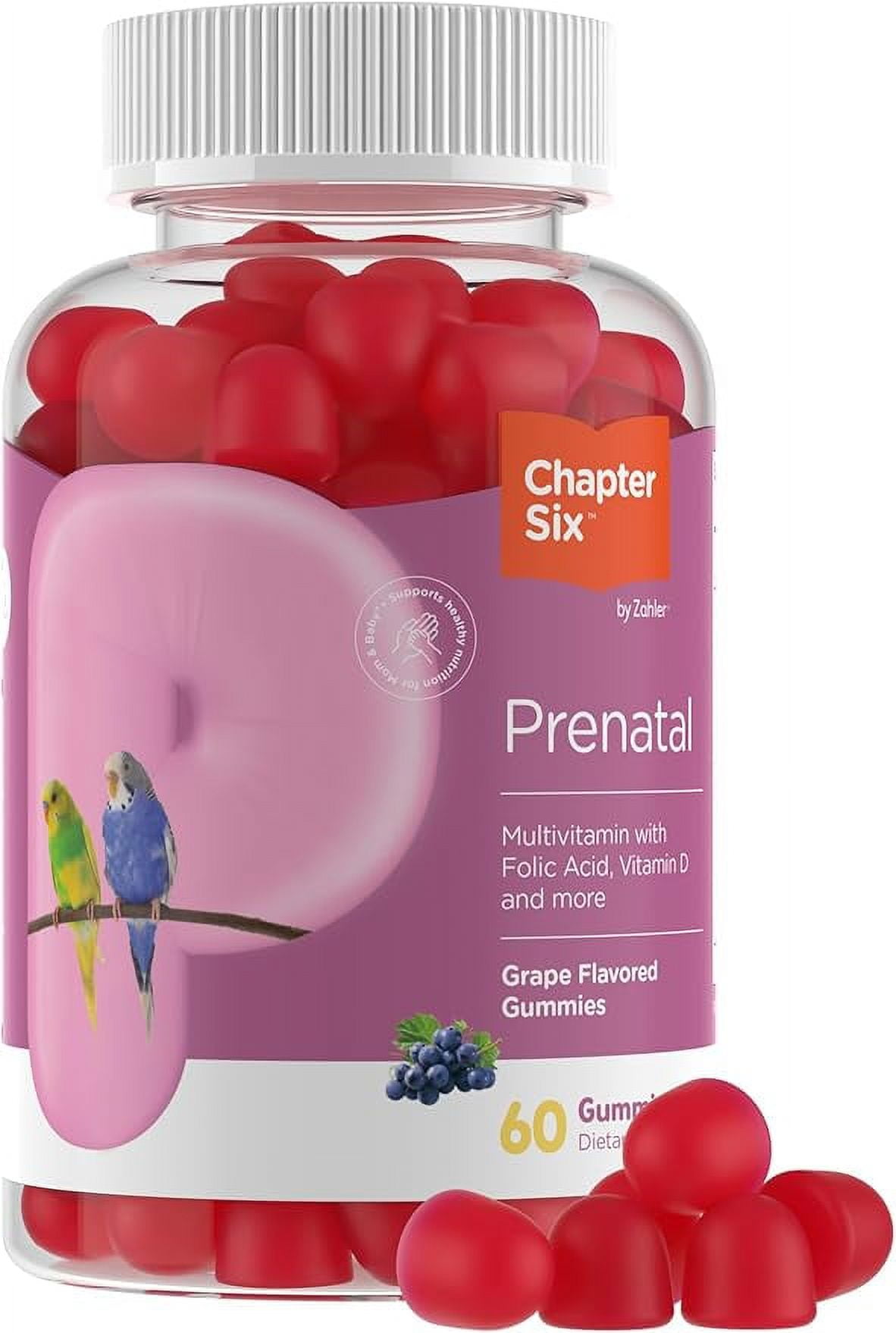 Zahler Chapter Six Prenatal Gummies, Grape, 60 Gummies