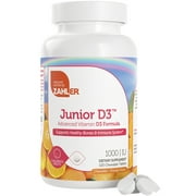 Zahler Junior D3, Chewable Vitamin D for Kids 1000IU, Supports Bone, Teeth & Immune Health 1000 IU, 120 Chewable Tablets