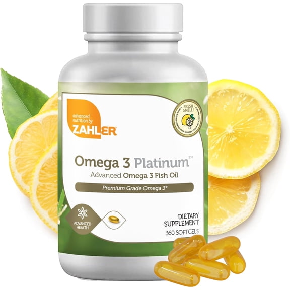 Zahler Omega 3 Platinum 2000 mg, 360 Softgels, Omega 3, Omega 3 Fish Oil, Omega & Fish Oil Omega 3 Dietary Supplement