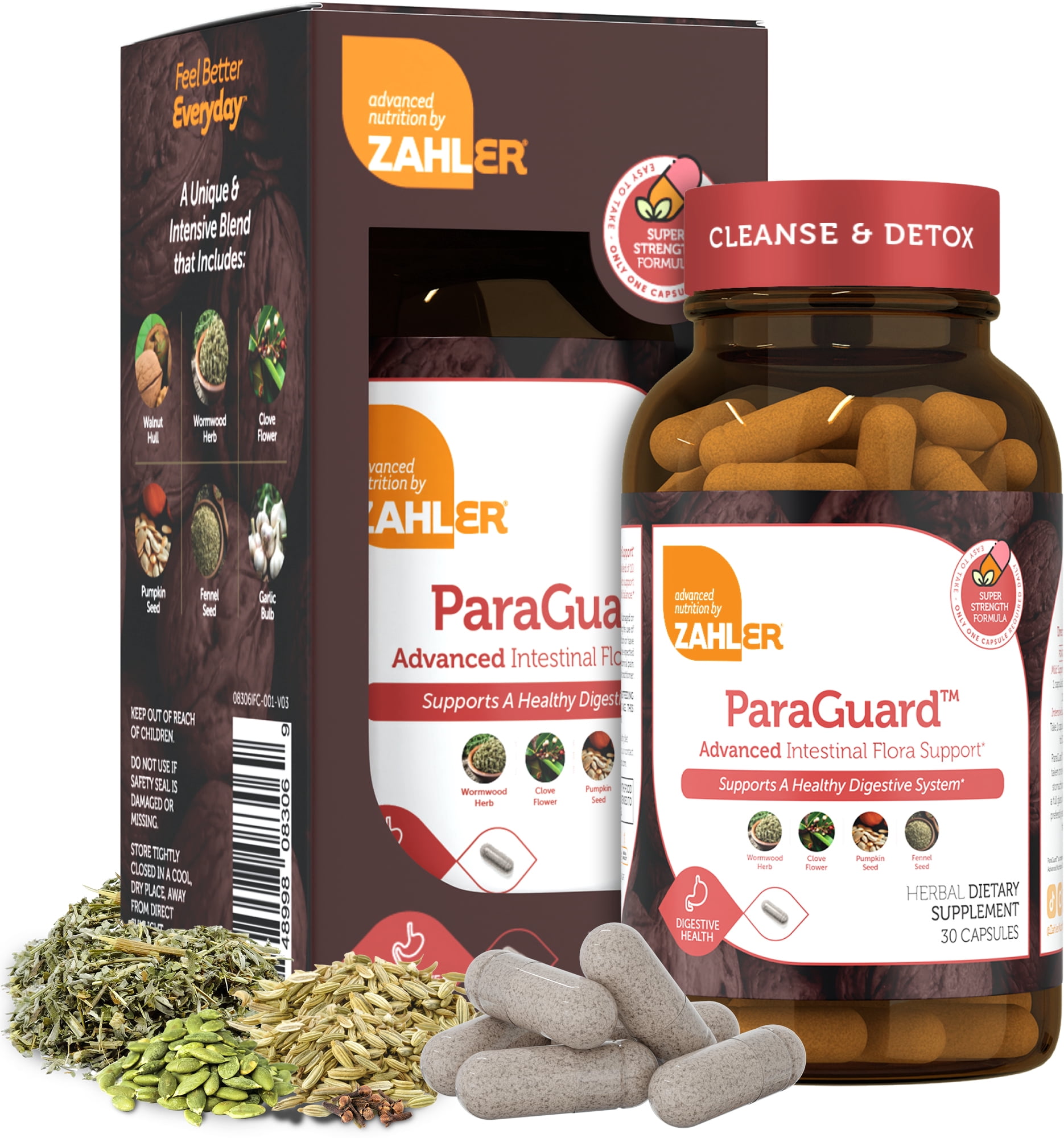 Zahler Paraguard, Intestinal Flora Support, Herbal Digestive Detox