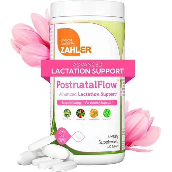 Zahler Postnatal Vitamins for Women - Breastfeeding Supplements for Moms - Lactation Supplement Support with Milk Thistle, Fenugreek, Raspberry Leaf - Non-GMO Kosher Postpartum Vitamins (120 Tablets)