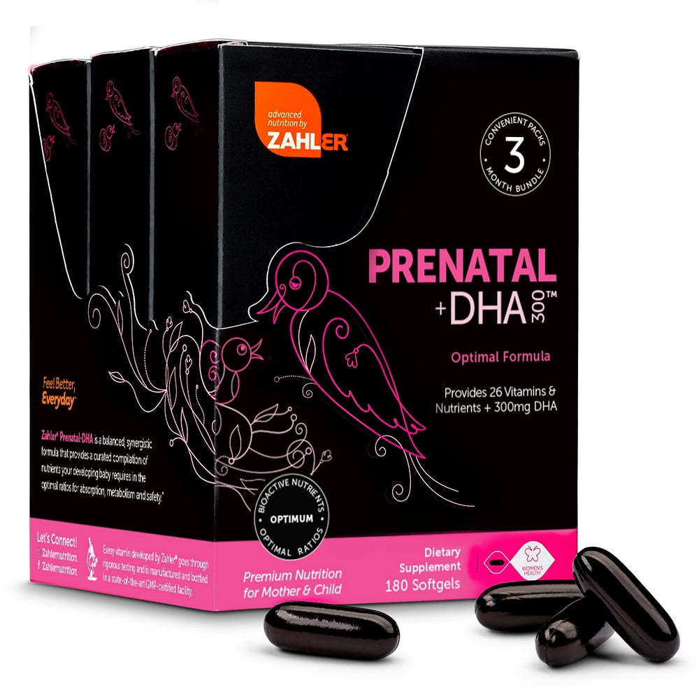 Zahler Prenatal DHA, Prenatal Vitamins for Mother and Child, Certified