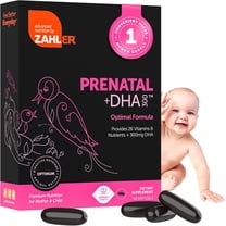 Zahler Prenatal DHA Prenatal Vitamins for Women with DHA & Folate, 60 Unflavored Softgels