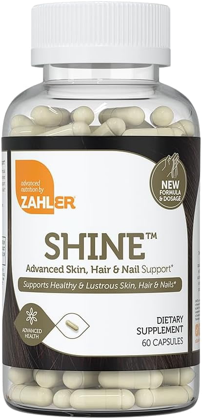 Zahler Shine, Skin Hair and Nails Vitamins with Biotin, 60 Capsules