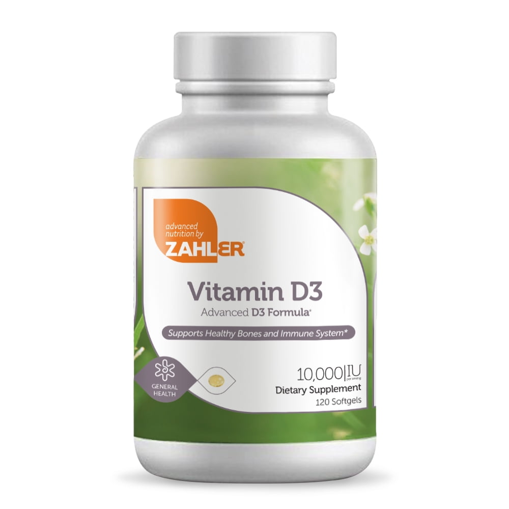 Zahler Vitamin D3 10,000IU, Advanced D3 Formula, 250mcg, 120 Softgels