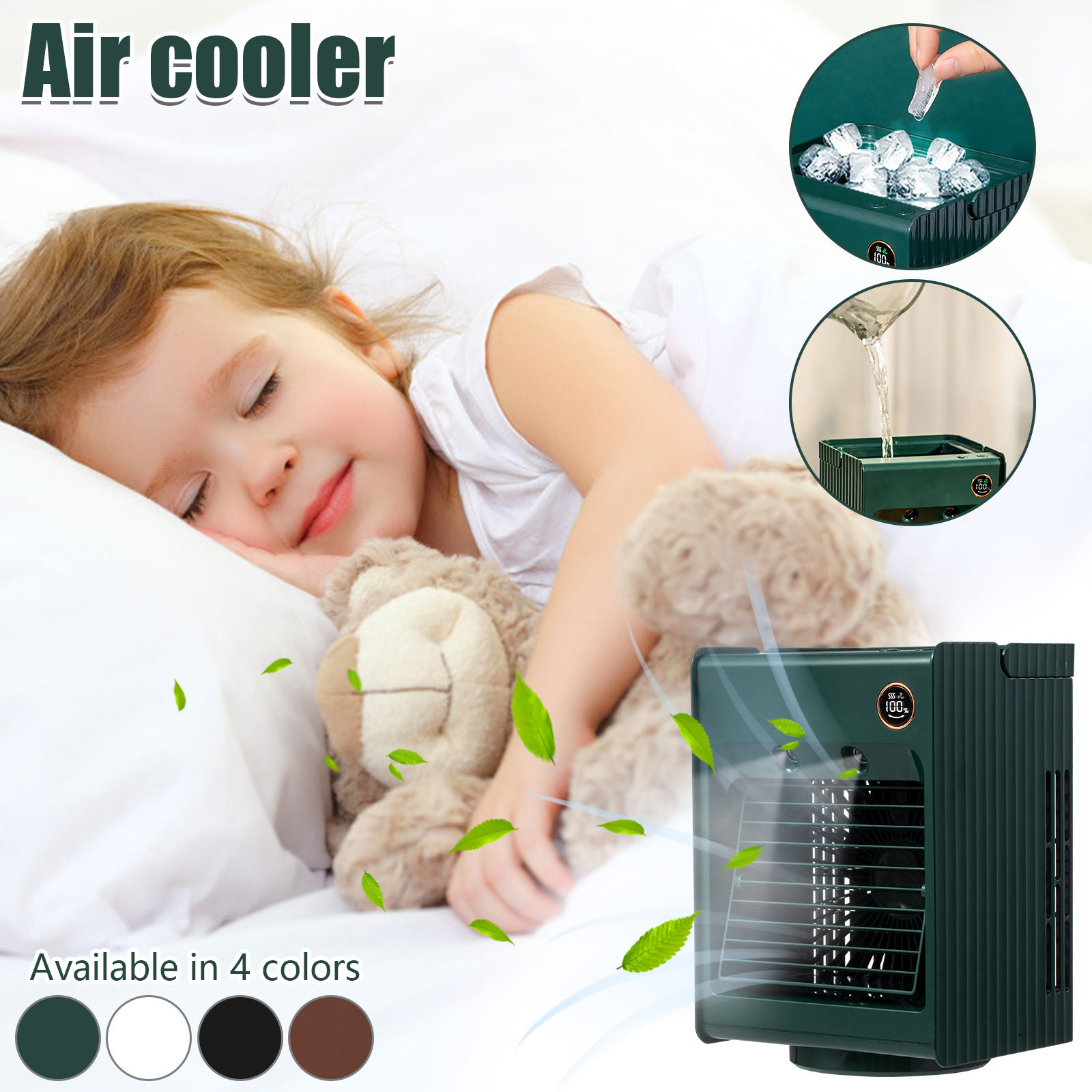 Zainafacai Fans Shaking Head Water Cooling Fan Mini Air Conditioner
