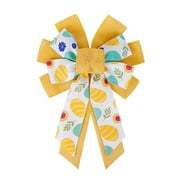 Zainafacai Home Decor Easter Bow Wreath Easter Bunny Wreath Bow Easter Decoration Spring Burlaps Bow for Front Door Indoor Outdoor Wall Easter Decoration Supplies