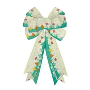 Zainafacai Home Decor Easter Bow Wreath Easter Bunny Wreath Bow Easter Decoration Spring Burlaps Bow for Front Door Indoor Outdoor Wall Easter Decoration Supplies