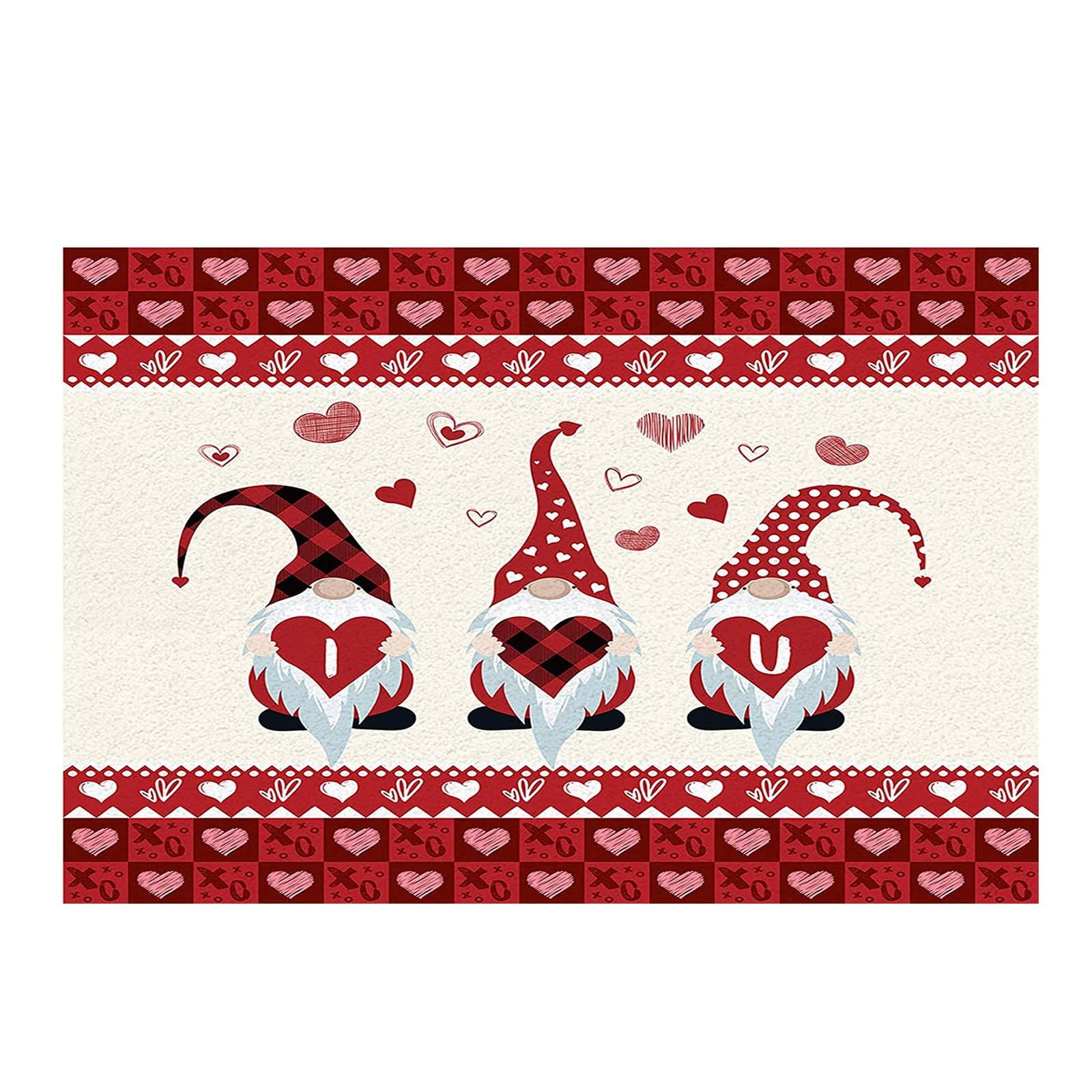 Zainafacai Niture Valentine'S Day Indoor & Outdoor Door Mat Low Profile Resist Dirt Rug Durable