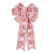 Zainafacai Home Decor Easter Bow Wreath Easter Bunny Wreath Bow Easter Decoration Spring Burlaps Bow for Front Door Indoor Outdoor Wall Easter Decoration Supplies