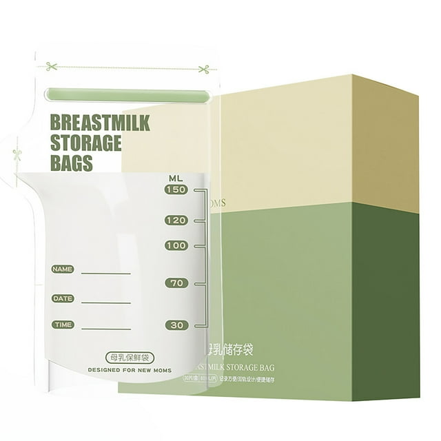 Zainafacai Storage Bags Breastmilk Storage Bags Temp Sensing Milk Storing Bag for Breastfeeding Presterilized Hygienically Doubled Sealed No Leak for and Freezing 30Pcs Household Essentials C