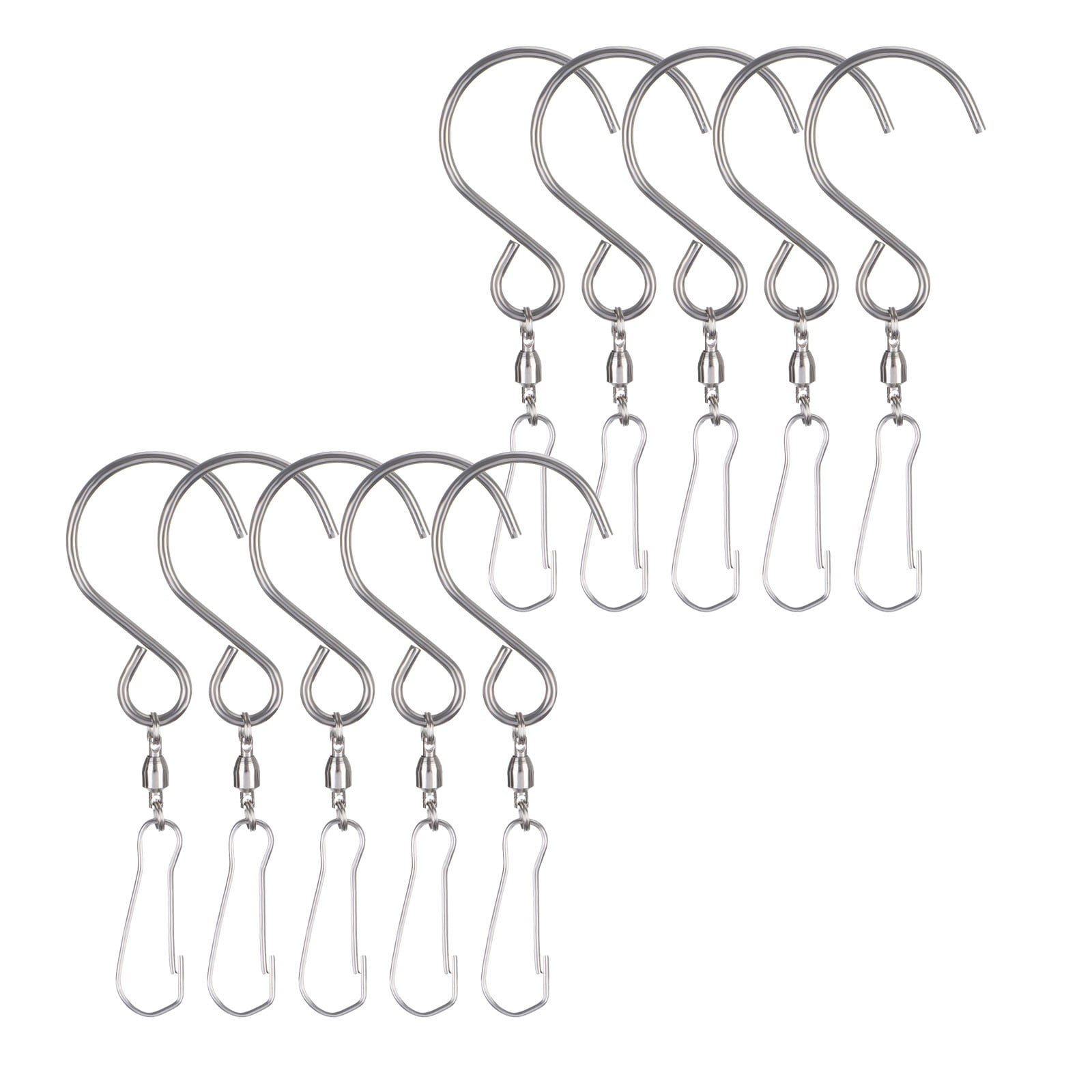 Zainafacai Tools Metal Wind Turn Hook Wind Chime Hook Stainless Steel Free Rotation Bearing Small Hook