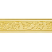 Zainafacai Wall Sticker Border Wall Stickers Foam Top Corner Line Background Wall Edge Wall Fence Ceiling Wallpaper Self Adhesive Skirting Wallpaper Room Decor Gold