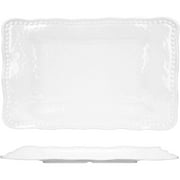 Zainca Melamine Trays, 17-inch Serving Trays and Platters, Set of 2 White