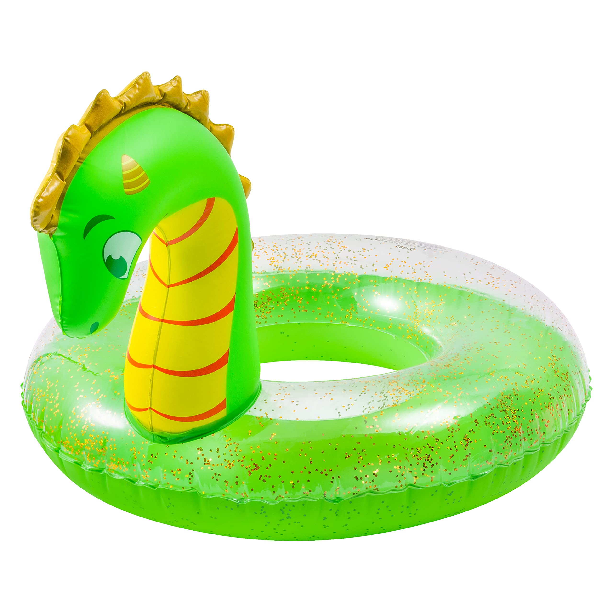 Zainpe Inflatable Dinosaur Pool Float with Glitter