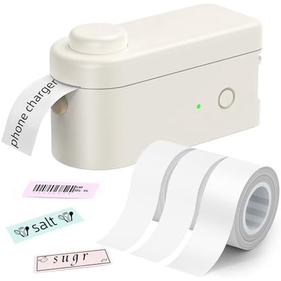 Zaioo L1 Label Maker Machine with Tape Includes 3 Rolls - Portable & Rechargeable Label Makers Compatible with 9 12 16mm Tape - Mini Bluetooth Labeler for Organizing Office Home School