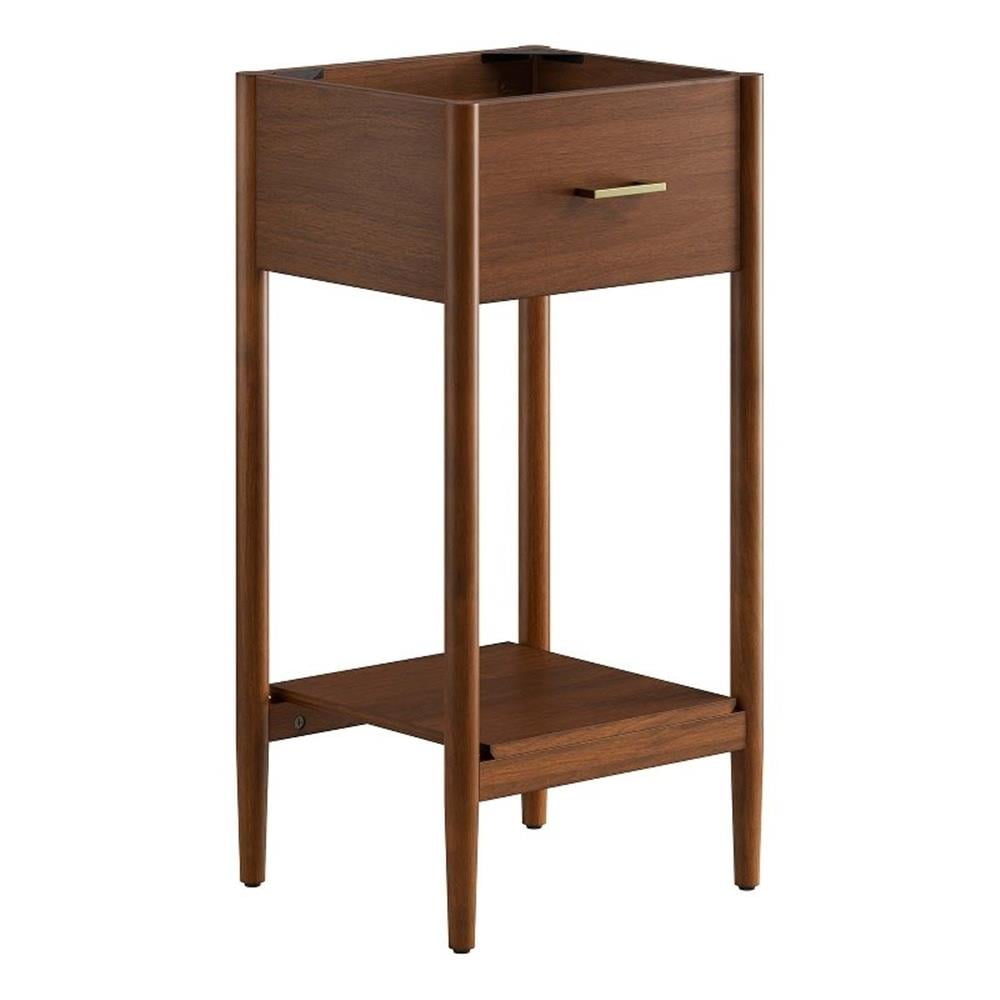 Walnut 16.5" Freestanding Single Bathroom Vanity with Drawer