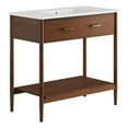 thumbnail image 1 of Zaire 36" Bathroom Vanity in Walnut White, 1 of 10