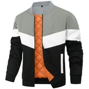 ZAITUN Men's Bomber Jacket Casual Zipper Coat with Pockets Winter Windproof Jacket